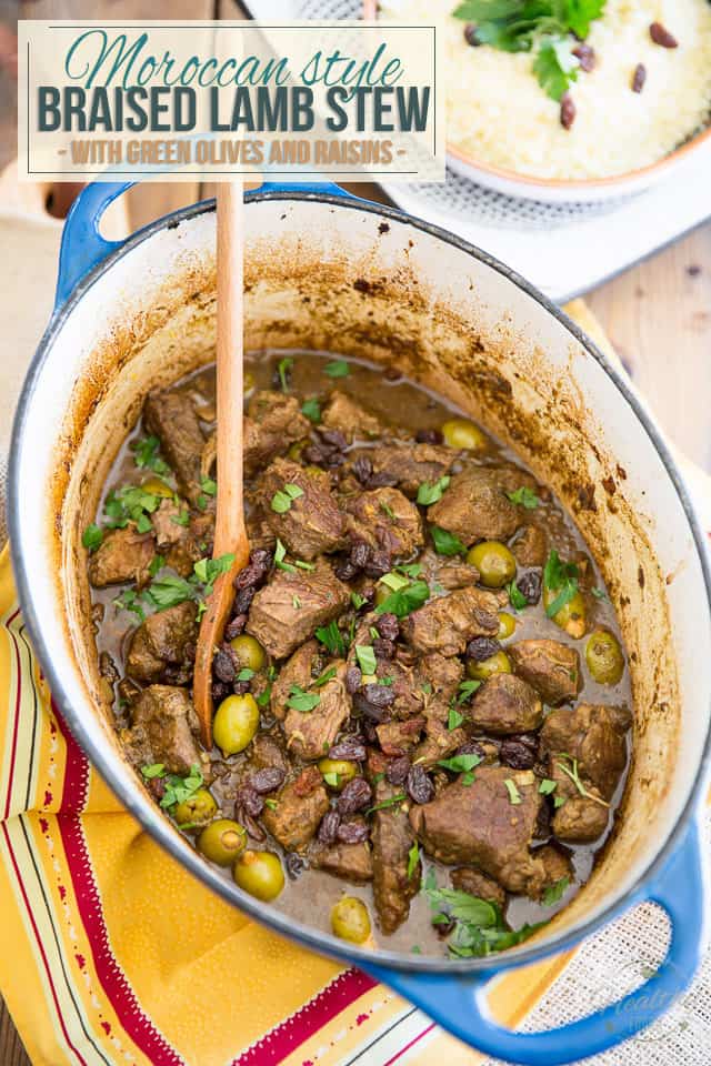 Moroccan Style Braised Lamb Stew • The Healthy Foodie