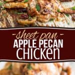 This Sheet Pan Apple Pecan Chicken is so easy to make, you'll want to have it any time of day! Try it in the morning, for a delicious start to your day!