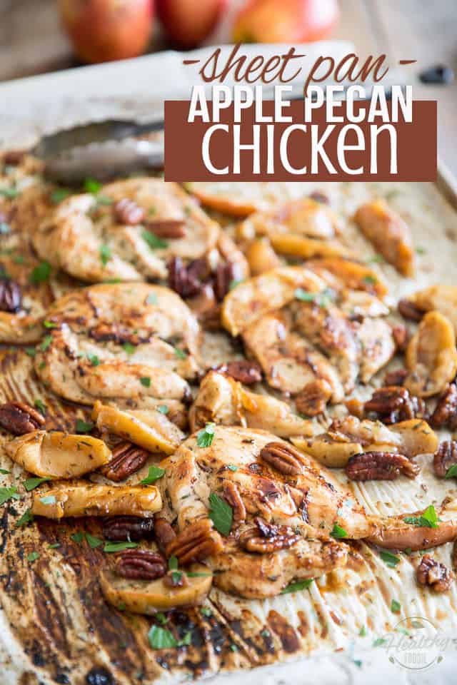 Sheet Pan Apple Pecan Chicken by Sonia! The Healthy Foodie | Recipe on thehealthyfoodie.com