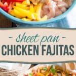 Welcome to your new favorite dish in the whole wide world: this crazy delicious and stupid easy Sheet Pan Chicken Fajitas!  And I really do mean that, seriously!