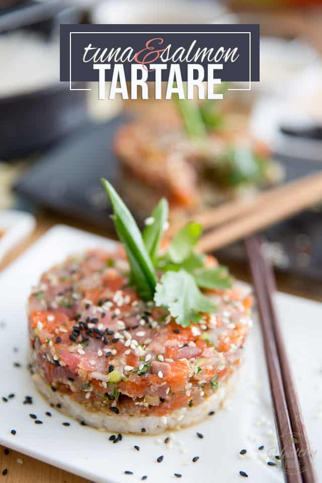 Asian Tuna Salmon Tartare by Sonia! The Healthy Foodie | Recipe on thehealthyfoodie.com