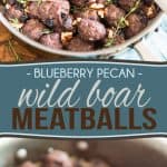 In the mood for something different? Take a walk on the wild side with these unique and flavorful Blueberry Pecan Wild Boar Meatballs.