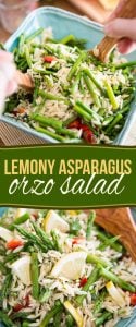 Super refreshing yet incredibly sturdy, this Lemony Asparagus Orzo Salad is perfect for a light summer lunch and will be a favorite on your next family picnic or BBQ!