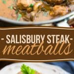These Salisbury Steak Meatballs are just as good as the great classic we all know and love, only in a super cute mini meatball version.