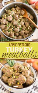 Take your meatballs to the next level with these super tender and crazy tasty Apple Pistachio Turkey Meatballs. Great as a meal, excellent as finger food.