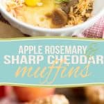 Treat yourself to a healthy and wholesome breakfast or snack with these super delicious, Naturally Sweetened Rosemary Sharp Cheddar Apple Muffins