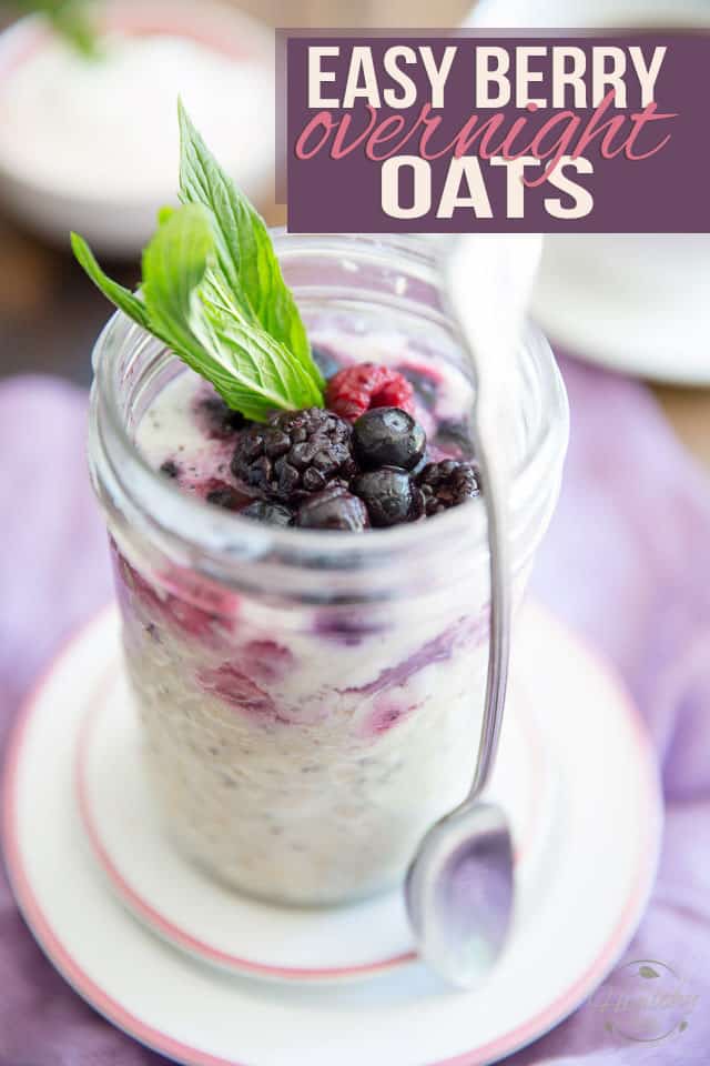 High Protein Post Workout Easy Berry Overnight Oats The Healthy Foodie