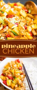 Quick and easy to make, good for you and better than take out. There's nothing not to like about this Pineapple Chicken!