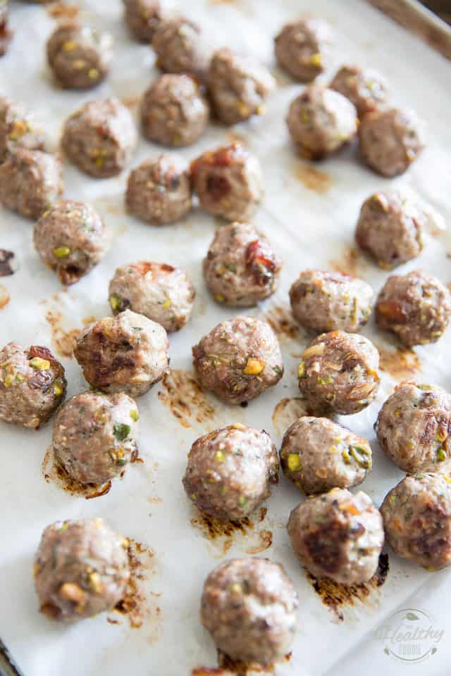 Pistachio Date Lamb Meatballs by Sonia! The Healthy Foodie | Recipe on thehealthyfoodie.com