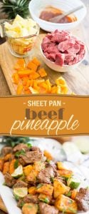 Looking for a quick and easy, yet crazy tasty recipe that you can whip up on any given week-night? This Sheet Pan Pineapple Beef one is totally for you! 