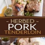 This Grilled Herbed Pork Tenderloin is a simple dish of pork tenderloins marinated in all kinds of fresh herbs and grilled to juicy perfection!