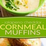 So tasty and delicious, moist and tender, you won't believe how good for you these Jalapeno Cheddar Cornmeal Muffins actually are!