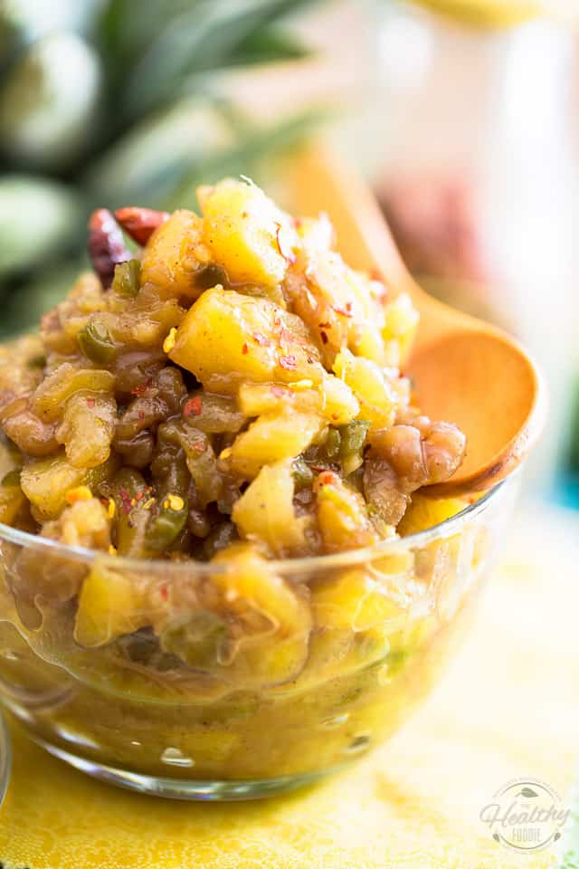 Sweet and Sour, Hot and Spicy Pineapple Chutney by Sonia! The Healthy Foodie | Recipe on thehealthyfoodie.com
