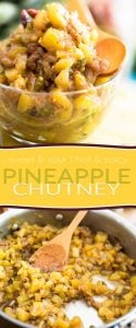 This Sweet and Sour, Hot and Spicy Pineapple Chutney is so good, you'll want to put it on or in everything, from grilled chicken to hamburgers to ice cream!