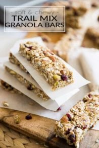 Soft and Chewy Trail Mix Granola Bars by Sonia! The Healthy Foodie | Recipe on thehealthyfoodie.com