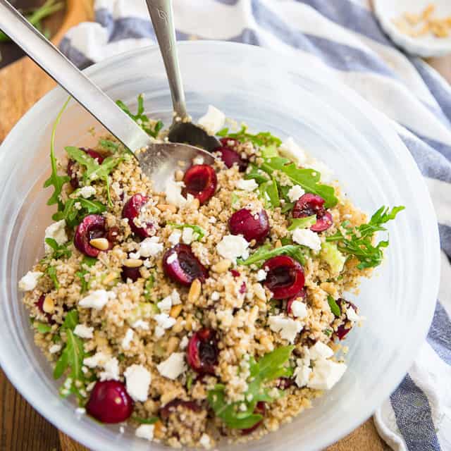 Sweet Cherry Bulgur Salad • The Healthy Foodie