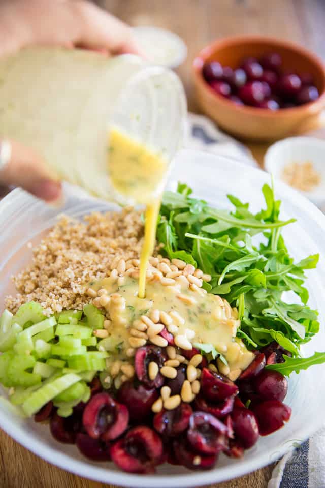 Sweet Cherry Bulgur Salad by Sonia! The Healthy Foodie | Recipe on thehealthyfoodie.com