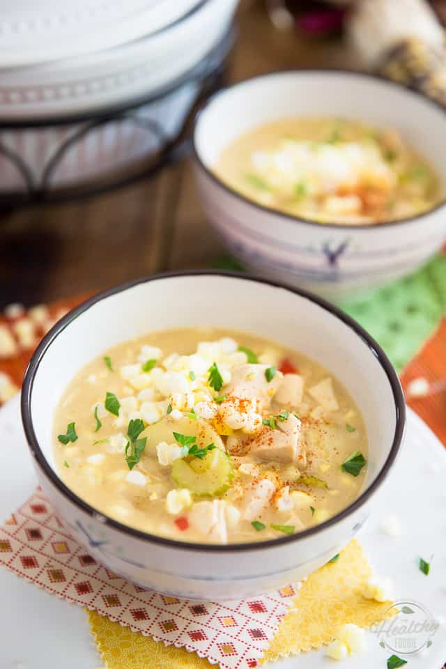 Fresh Corn and Chicken Chowder by Sonia! The Healthy Foodie | Recipe on thehealthyfoodie.com