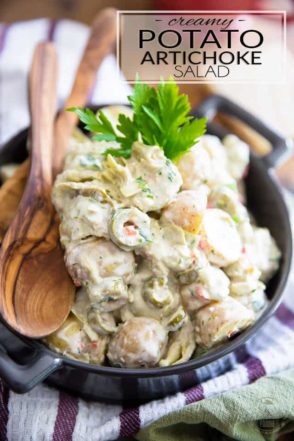 Creamy Potato Artichoke Salad by Sonia! The Healthy Foodie | Recipe on thehealthyfoodie.com