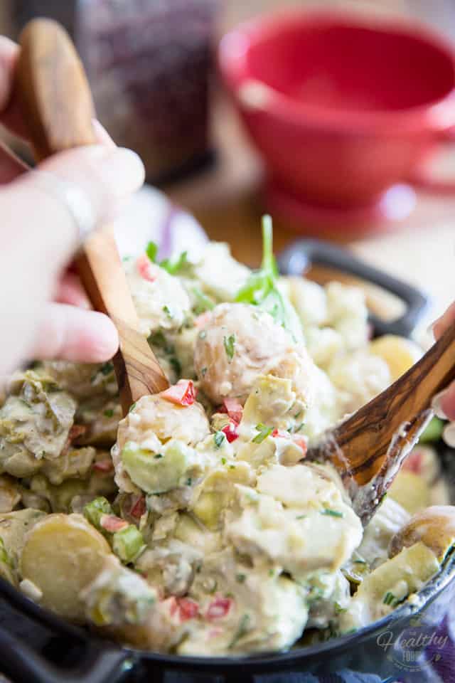 Creamy Potato Artichoke Salad by Sonia! The Healthy Foodie | Recipe on thehealthyfoodie.com