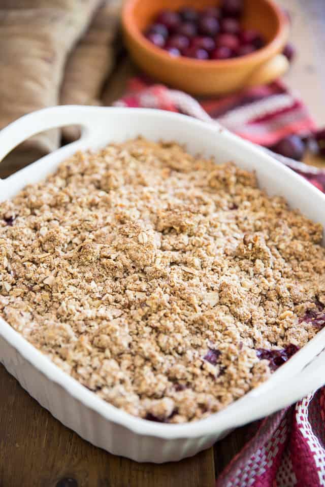 Gluten Free Sweet Cherry Crumble by Sonia! The Healthy Foodie | Recipe on thehealthyfoodie.com