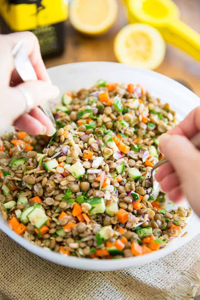 Green Lentil Salad by Sonia! The Healthy Foodie | Recipe on thehealthyfoodie.com