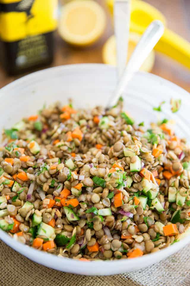 Green Lentil Salad by Sonia! The Healthy Foodie | Recipe on thehealthyfoodie.com