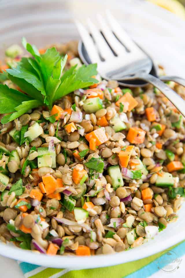 Green Lentil Salad by Sonia! The Healthy Foodie | Recipe on thehealthyfoodie.com