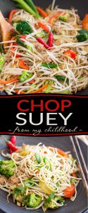 No fuss, no mess, plain and simple Chop Suey; just like my mom used to make... So good, your kids will ask that you add it to your regular rotation.
