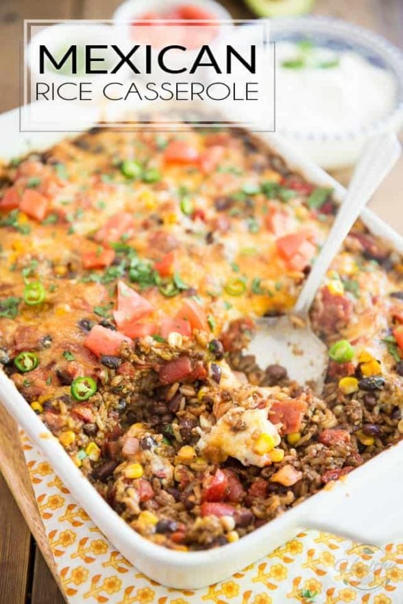 Mexican Rice Casserole • The Healthy Foodie