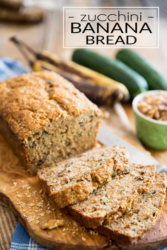 Sweetened with nothing but bananas and maple syrup, this Zucchini Banana Bread still tastes so good, no one will ever guess that it's actually healthy