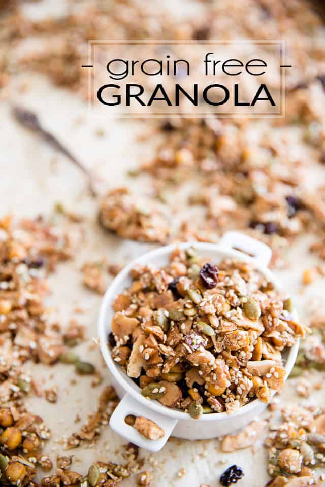 While this grain free granola might not be your typical morning cereal, its very intriguing flavor profile and unparalleled crunchy texture will no doubt win you over!