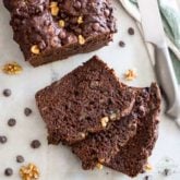 Zucchini Chocolate Bread by Sonia! The Healthy Foodie | Recipe on thehealthyfoodie.com