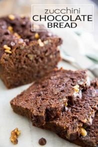 Made with wholesome ingredients - Refined Sugar Free - Zucchini Chocolate Bread by Sonia! The Healthy Foodie | Recipe on thehealthyfoodie.com