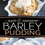 A bit of a cross between rice pudding and tapioca pudding, only in a much chewier version! If you're a fan, you have to give this Apple & Cinnamon Barley Pudding a try!