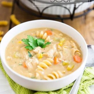 Creamy Chicken Noodle Soup • The Healthy Foodie