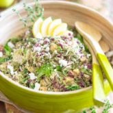 Shaved Brussels Sprouts Salad - with Apples Feta and Dates by Sonia! The Healthy Foodie | Recipe on thehealthyfoodie.com