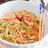 Peanut Butter Sesame Asian Noodle Salad by Sonia! The Healthy Foodie | Recipe on thehealthyfoodie.com