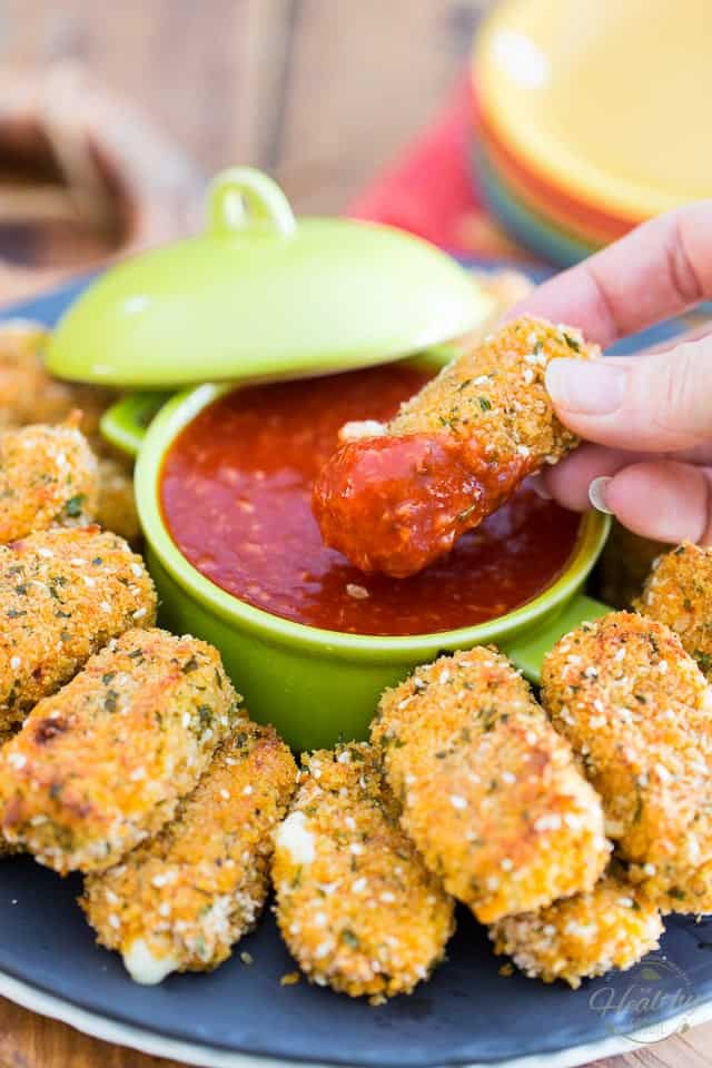 Baked Mozzarella Sticks by Sonia! The Healthy Foodie | Recipe on thehealthyfoodie.com