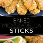These Baked Mozzarella Sticks are a much healthier and much easier to make version of a great party classic! Now there's no reason not to indulge!