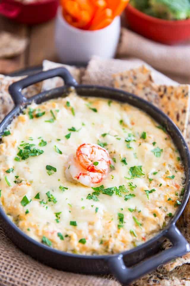 Cheesy Crab & Shrimp Dip by Sonia! The Healthy Foodie | Recipe on thehealthyfoodie.com