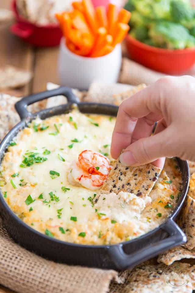 Cheesy Crab & Shrimp Dip • The Healthy Foodie