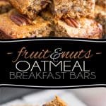 As easy to make as they are to eat, these Refined Sugar Free Fruit & Nuts Oatmeal Breakfast Bars make for a fantastic snack or breakfast on the go!