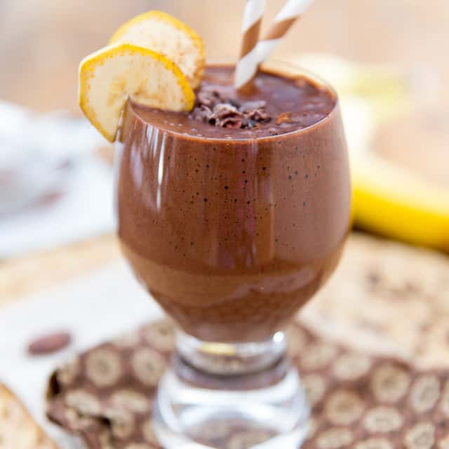 Chocolate Banana Protein Shake • The Healthy Foodie