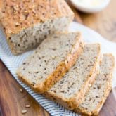 Think making your own bread at home is too much hard work? Think again! This Multigrain No Knead Country Bread is every bit as easy to make as it is good to eat!