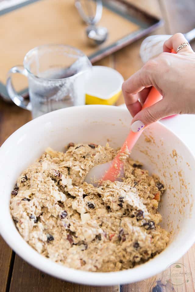 The Oatmeal Cookie dough is getting a final stir