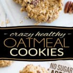 Free of any added sugar, made with nothing but wholesome ingredients, these Healthy Oatmeal Cookies are so good for you, you could almost think of them as a bowl of oatmeal in a portable form... perfect for those busy mornings or for a quick snack on the go!