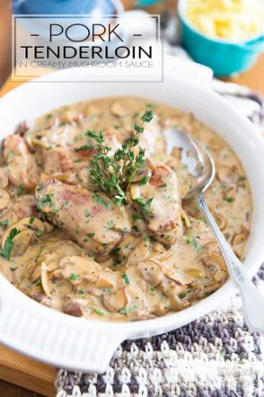 Ready in under 20 minutes, this Pork Tenderloin in Creamy Mushroom Sauce is perfect for any night of the week, yet is so good that it's totally worthy of being served on any special occasion!