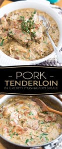 Ready in under 20 minutes, this Pork Tenderloin in Creamy Mushroom Sauce is perfect for any night of the week, yet is so good that it's totally worthy of being served on any special occasion!