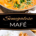 This Senegalese Mafé is a delicious and sumptuous Chicken stew that also happens to be chock-full of hearty chunks of sweet potatoes, carrots, rutabaga and cabbage, all blanketed in a creamy, slightly spicy tomato peanut sauce.